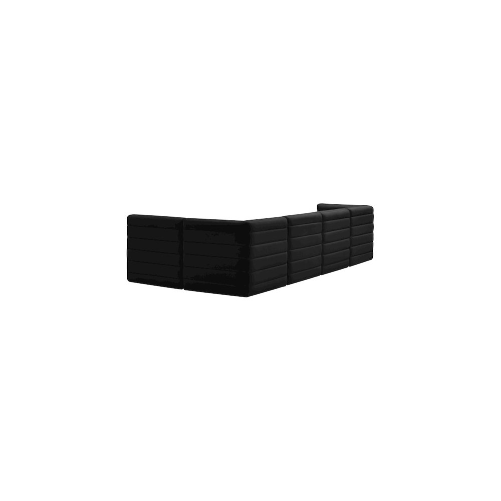 Quincy Black Velvet Modular Sectional