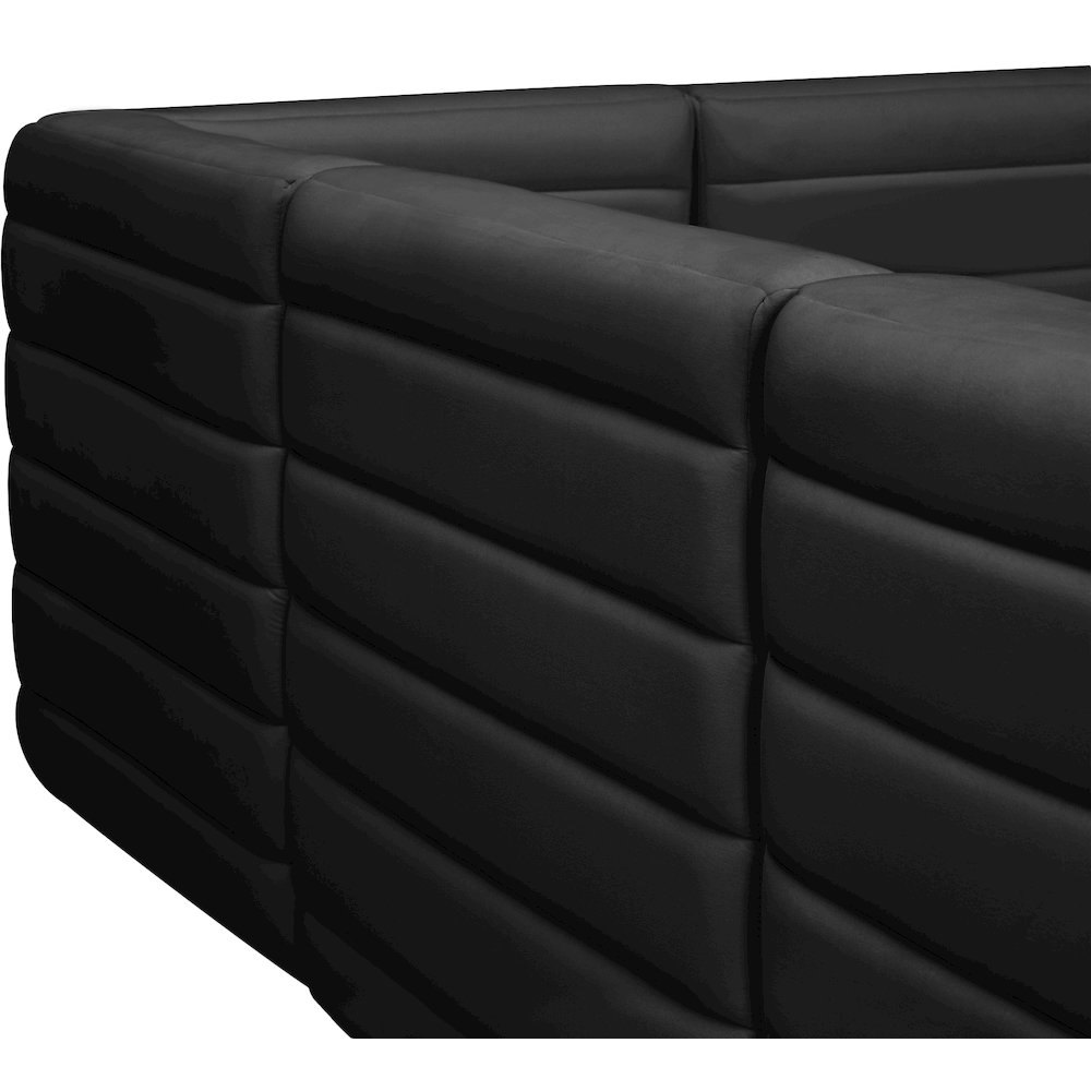 Quincy Black Velvet Modular Sectional
