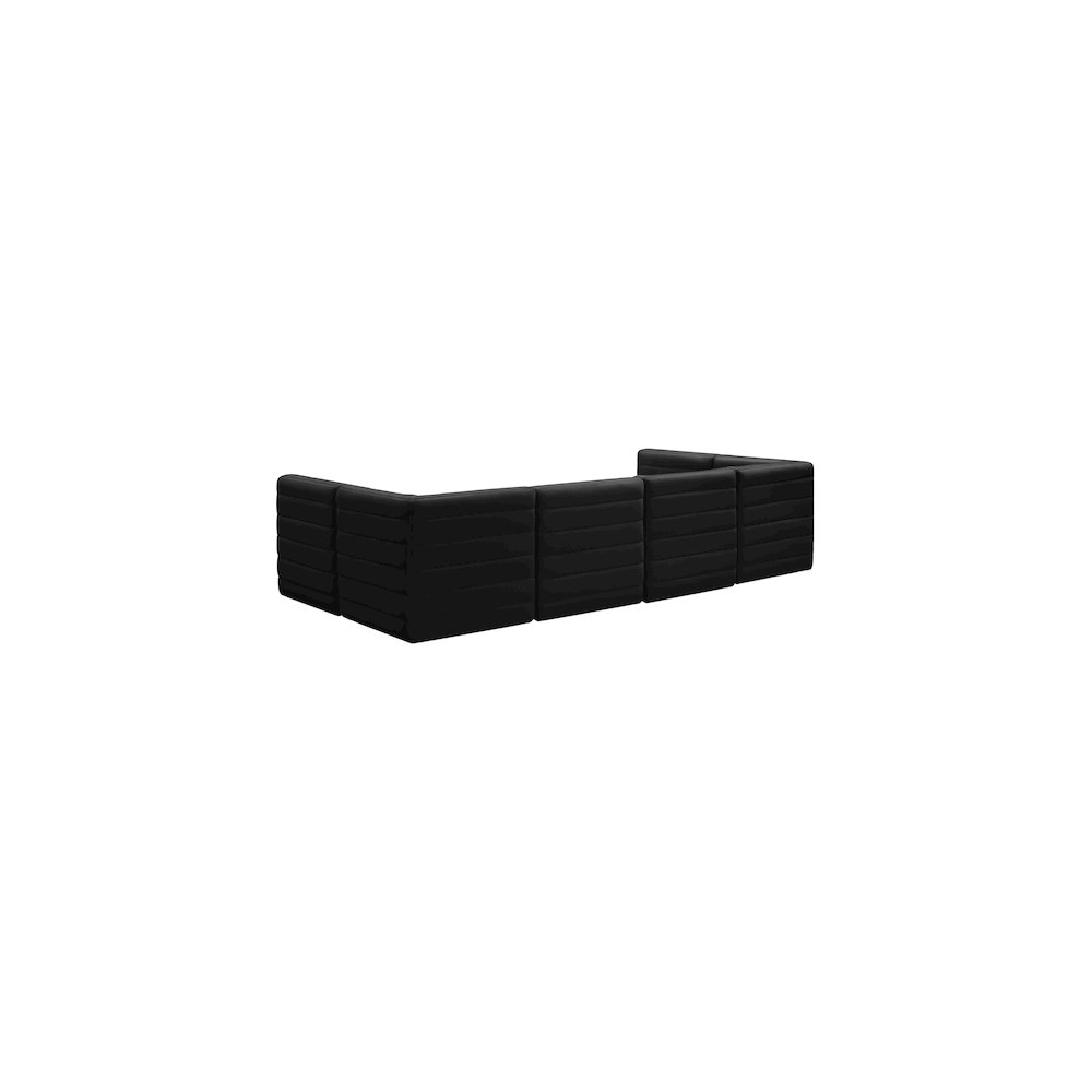 Quincy Black Velvet Modular Sectional