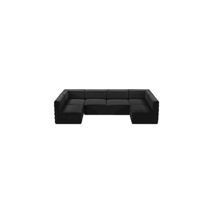Quincy Black Velvet Modular Sectional