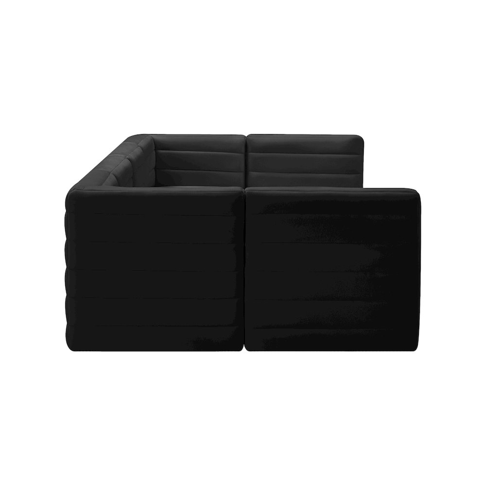 Quincy Black Velvet Modular Sectional