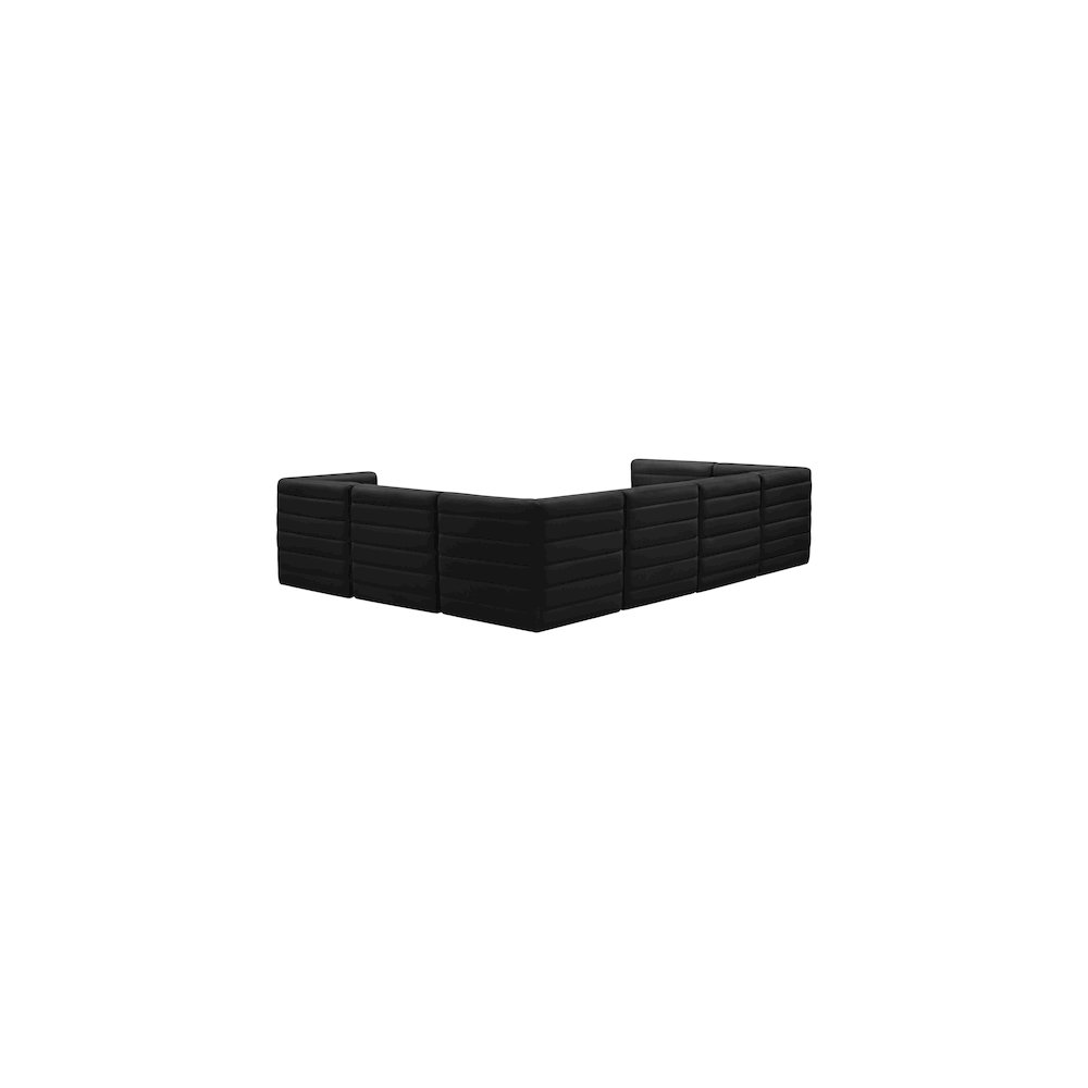 Quincy Black Velvet Modular Sectional
