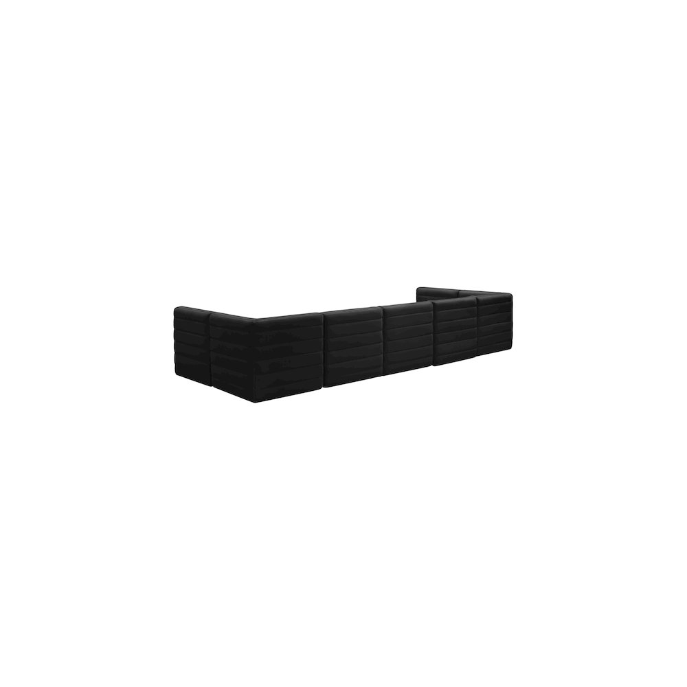 Quincy Black Velvet Modular Sectional