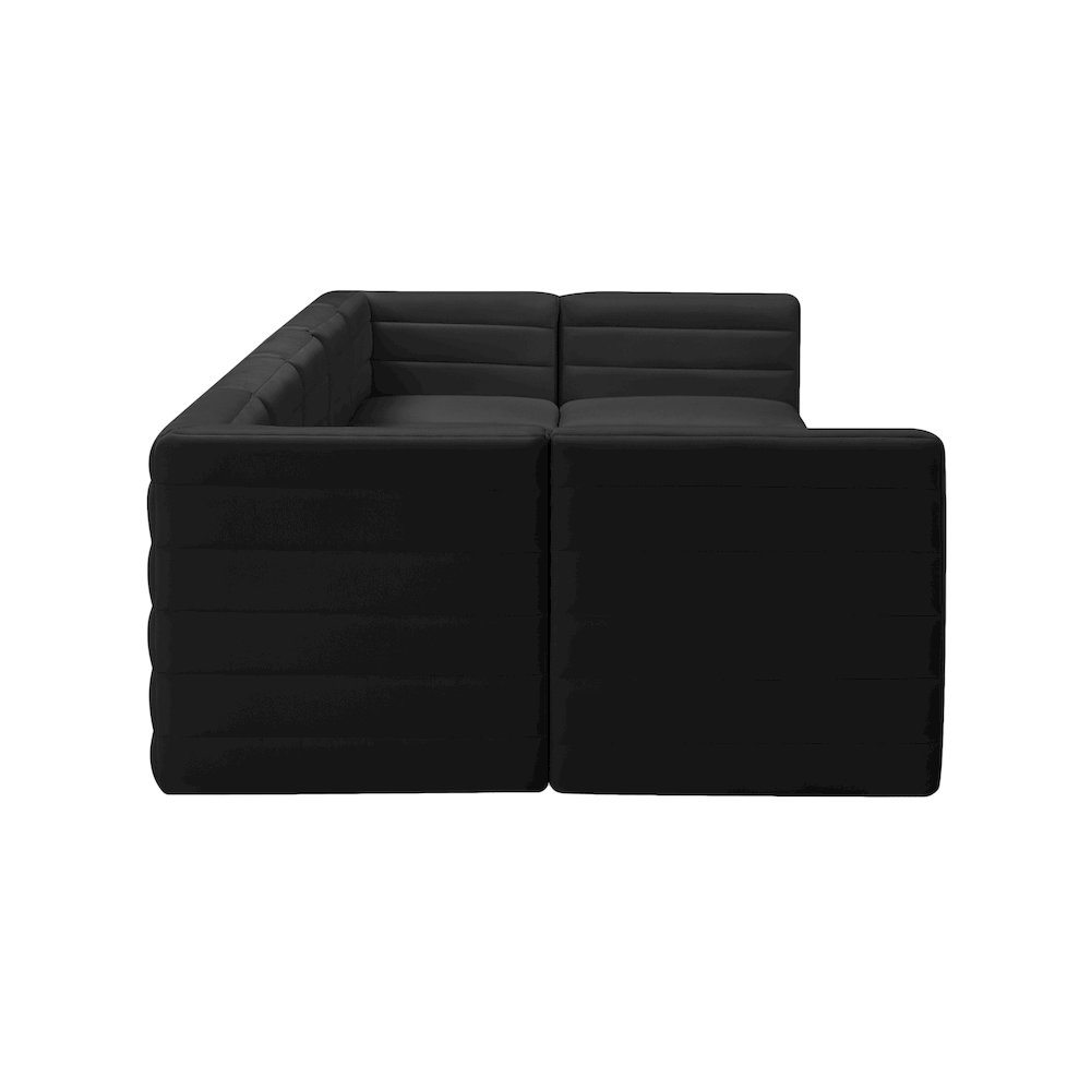 Quincy Black Velvet Modular Sectional