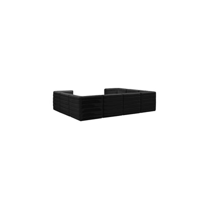 Quincy Black Velvet Modular Sectional