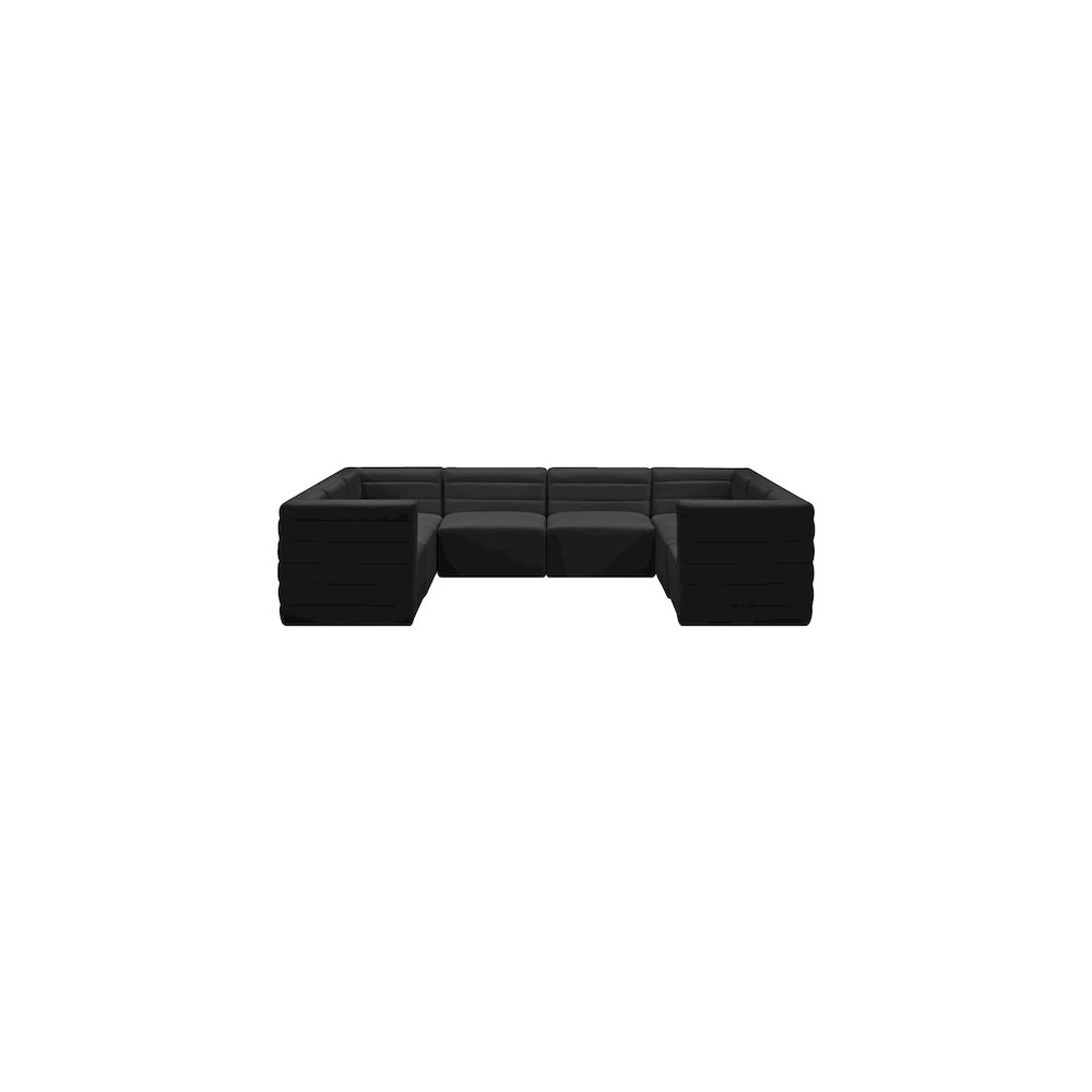 Quincy Black Velvet Modular Sectional