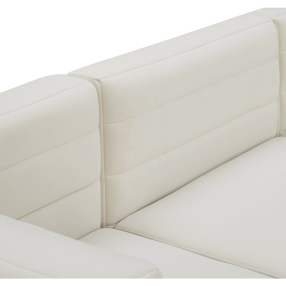Quincy Cream Velvet Modular Armless Chair