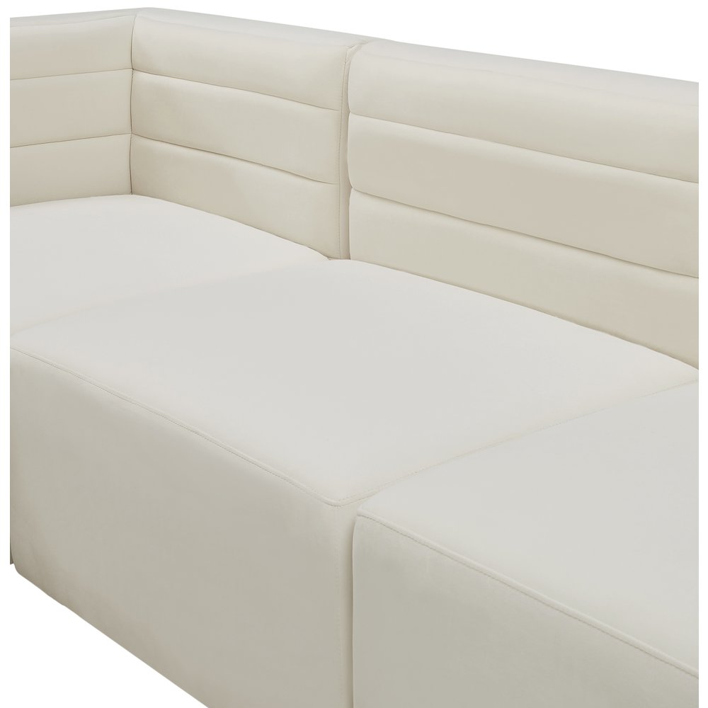 Quincy Cream Velvet Modular Armless Chair