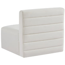 Quincy Cream Velvet Modular Armless Chair