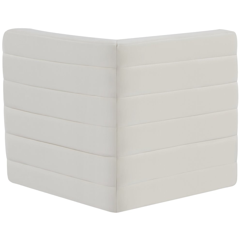 Quincy Cream Velvet Modular Corner Chair