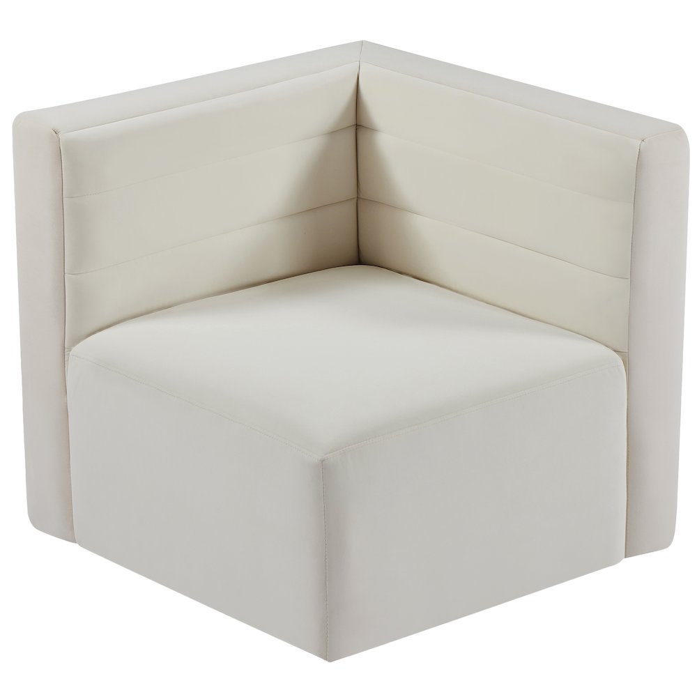 Quincy Cream Velvet Modular Corner Chair