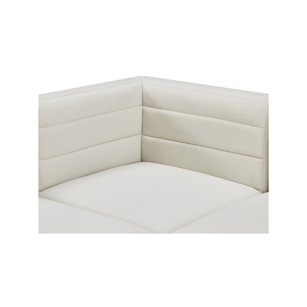 Quincy Cream Velvet Modular Corner Chair