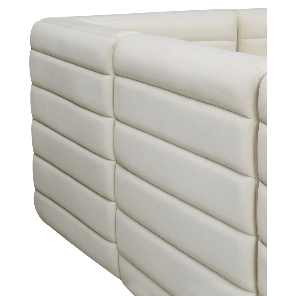 Quincy Cream Velvet Modular Corner Chair