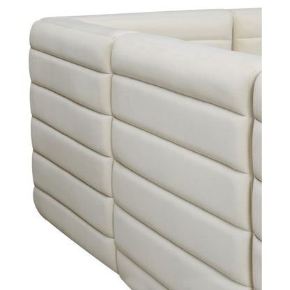 Quincy Cream Velvet Modular Corner Chair