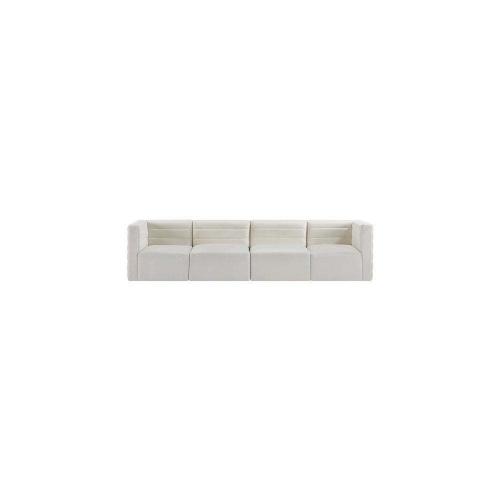 Quincy Cream Velvet Modular Sofa