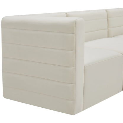 Quincy Cream Velvet Modular Sofa