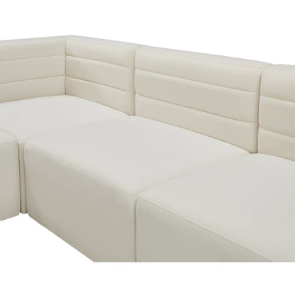 Quincy Cream Velvet Modular Sofa