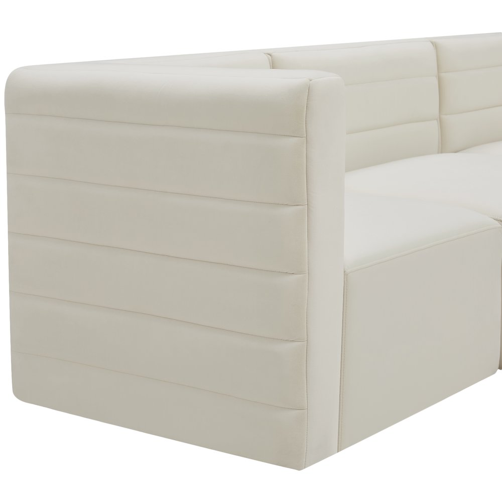Quincy Cream Velvet Modular Sofa