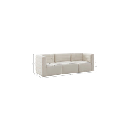 Quincy Cream Velvet Modular Sofa