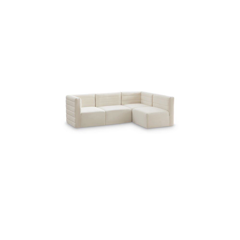 Quincy Cream Velvet Modular Sectional