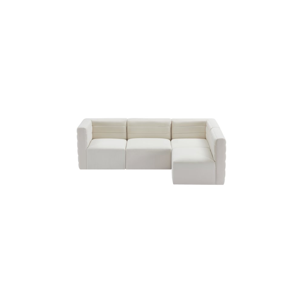 Quincy Cream Velvet Modular Sectional