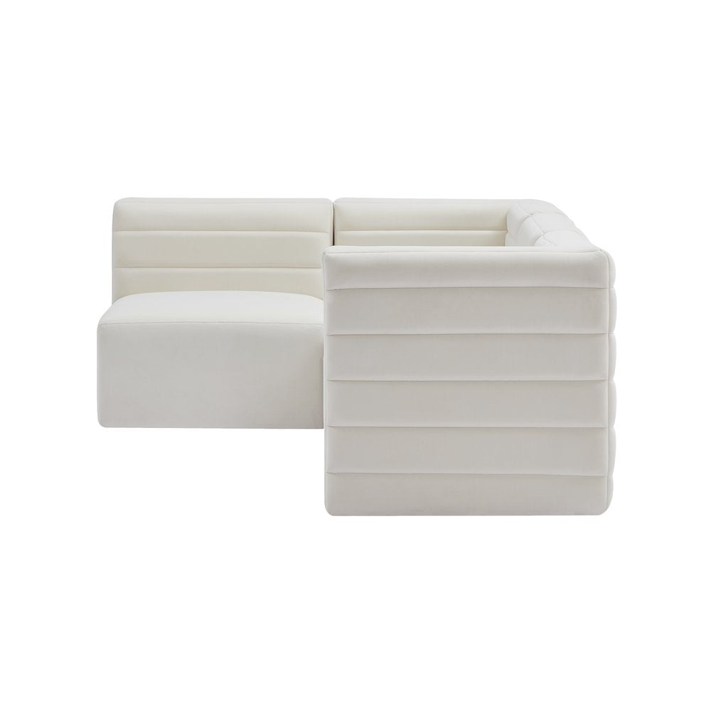 Quincy Cream Velvet Modular Sectional