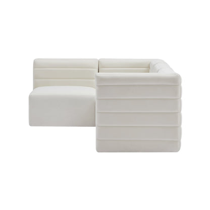 Quincy Cream Velvet Modular Sectional