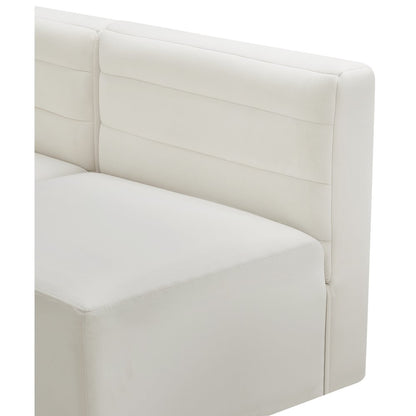 Quincy Cream Velvet Modular Sectional