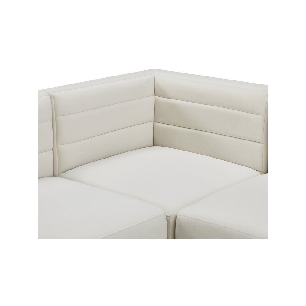 Quincy Cream Velvet Modular Sectional