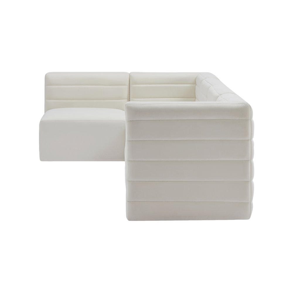 Quincy Cream Velvet Modular Sectional