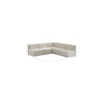Quincy Cream Velvet Modular Sectional
