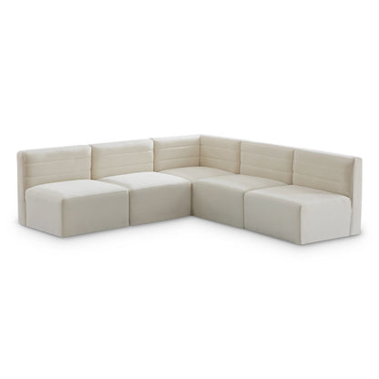 Quincy Cream Velvet Modular Sectional
