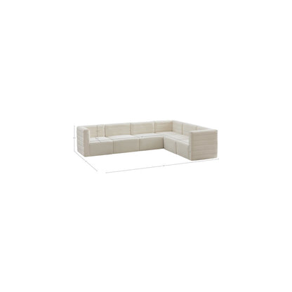 Quincy Cream Velvet Modular Sectional