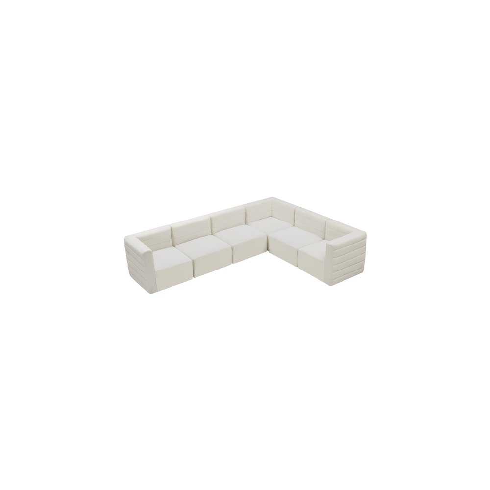Quincy Cream Velvet Modular Sectional