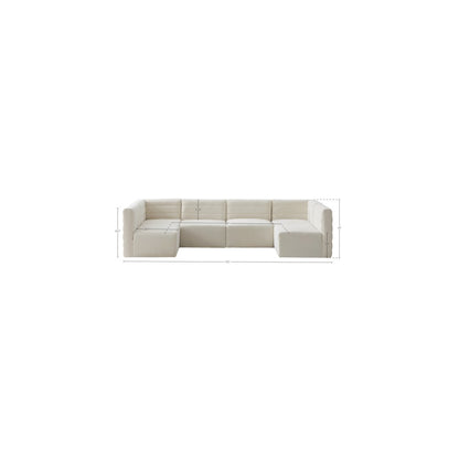 Quincy Cream Velvet Modular Sectional