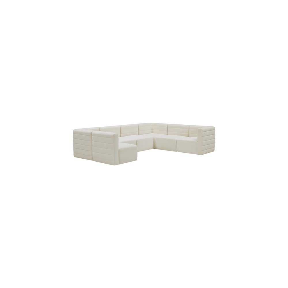 Quincy Cream Velvet Modular Sectional