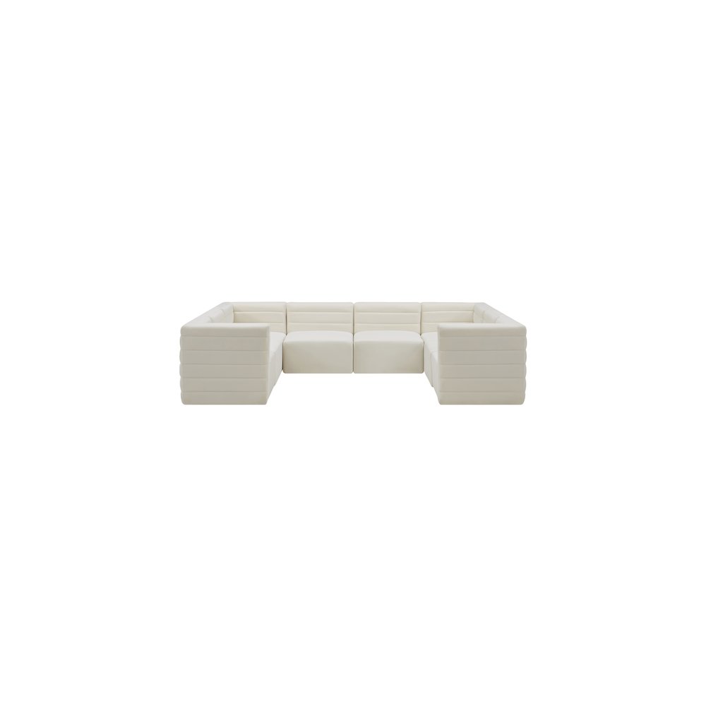 Quincy Cream Velvet Modular Sectional