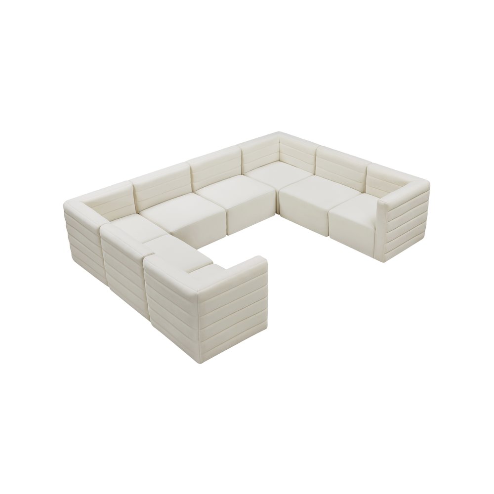 Quincy Cream Velvet Modular Sectional