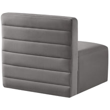 Quincy Grey Velvet Modular Armless Chair