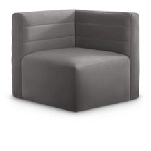 Quincy Grey Velvet Modular Corner Chair