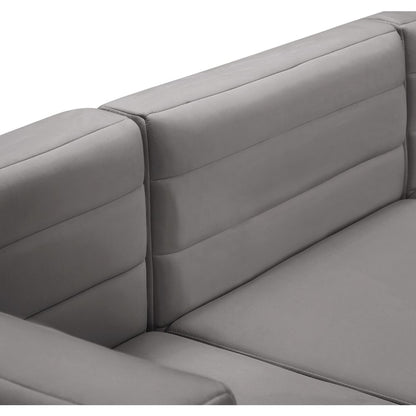 Quincy Grey Velvet Modular Corner Chair
