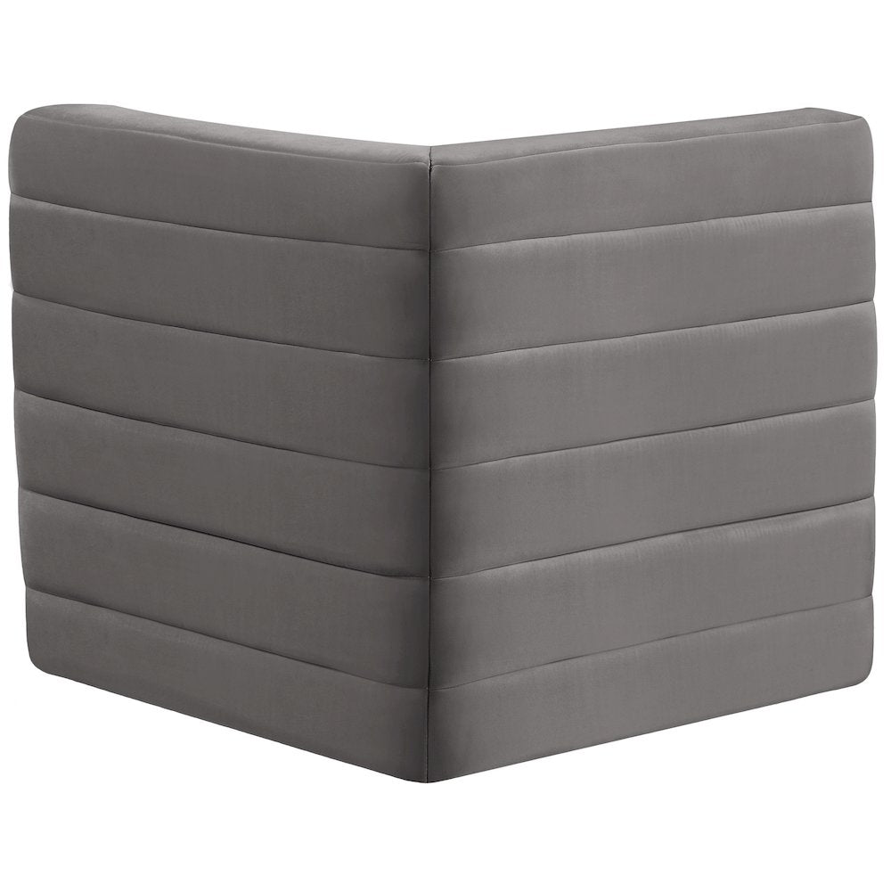 Quincy Grey Velvet Modular Corner Chair
