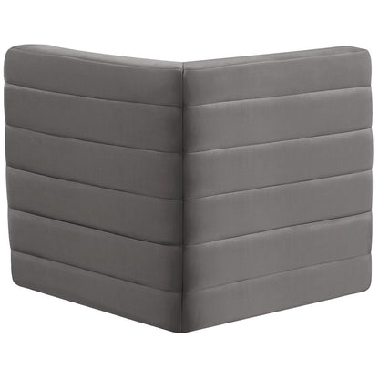 Quincy Grey Velvet Modular Corner Chair