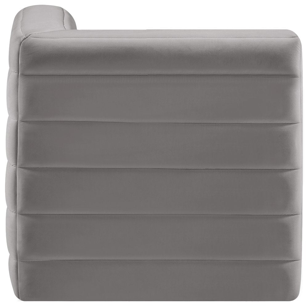 Quincy Grey Velvet Modular Corner Chair