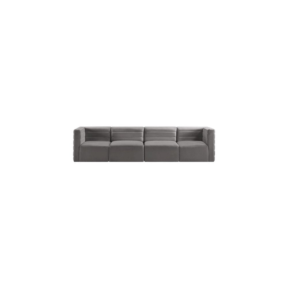 Quincy Grey Velvet Modular Sofa