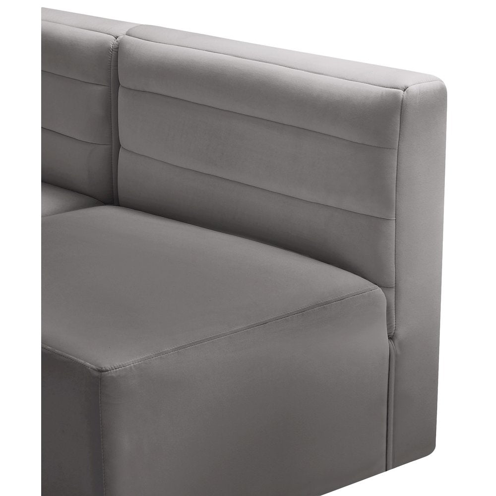 Quincy Grey Velvet Modular Sofa