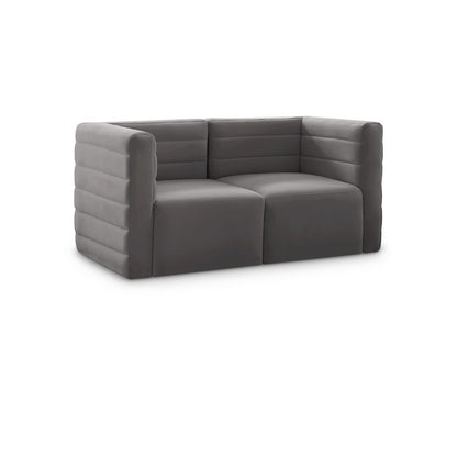 Quincy Grey Velvet Modular Sofa