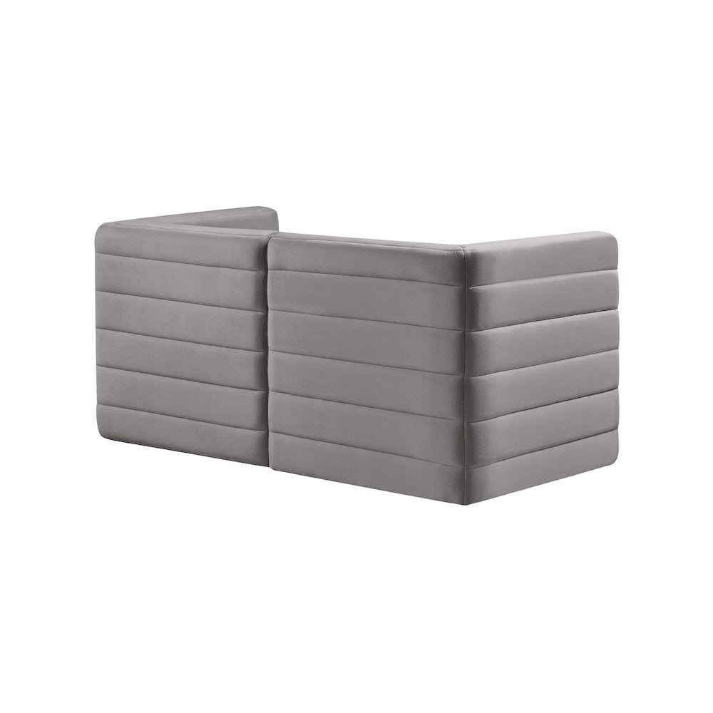 Quincy Grey Velvet Modular Sofa