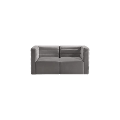 Quincy Grey Velvet Modular Sofa