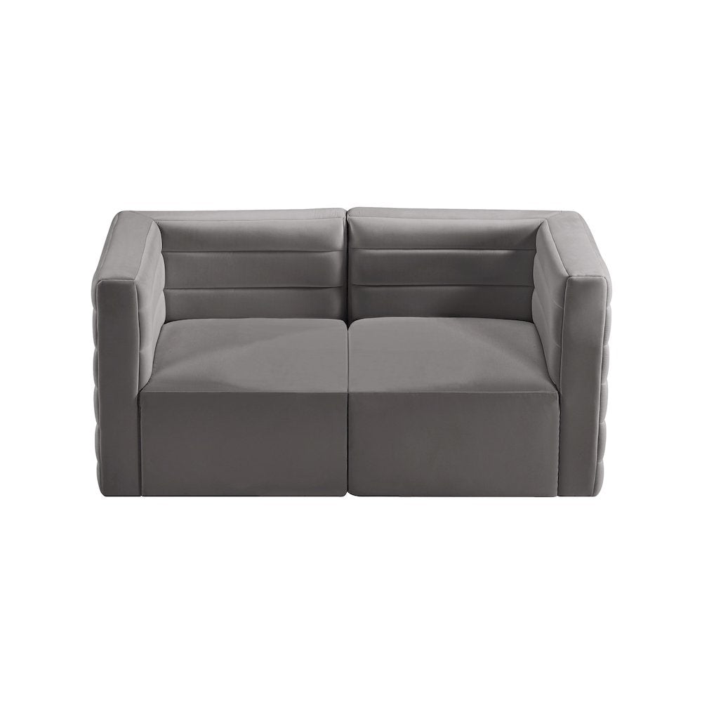 Quincy Grey Velvet Modular Sofa